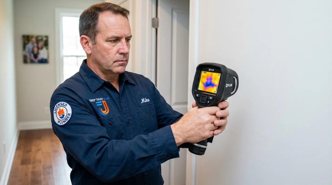 Thermal imaging leak detection by Johns Plumbing LLC in Mansfield